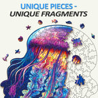 Watercolor Jellyfish Wooden Jigsaw Puzzle
