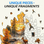Golden Hoofprint Wooden Jigsaw Puzzle