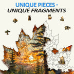 Brown Bear Autumn Wooden Jigsaw Puzzle
