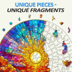 Stained Glass Rainbow Wooden Jigsaw Puzzle
