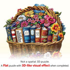 Basket of Knowledge Wooden Jigsaw Puzzle